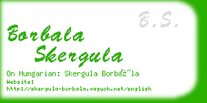 borbala skergula business card